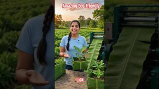 Amazing Eco-Friendly Banana Leaf Planter Machine#youtubeshorts #farming #villagelife#agriculture