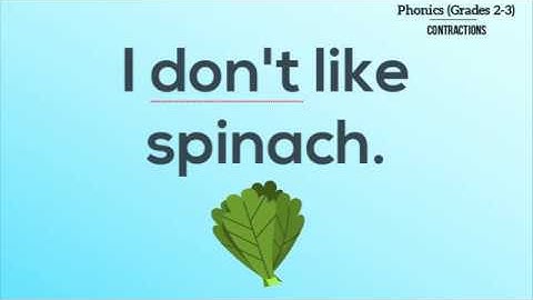 Contractions - Phonics (2nd and 3rd Grade)