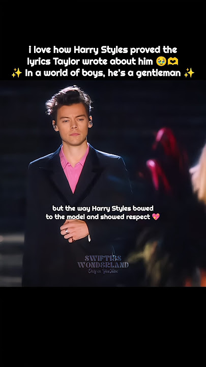 everyone should respect models the way harry styles did ✨ | #taylorswift #shorts