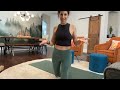 Thigh stretches and core power! Pilates