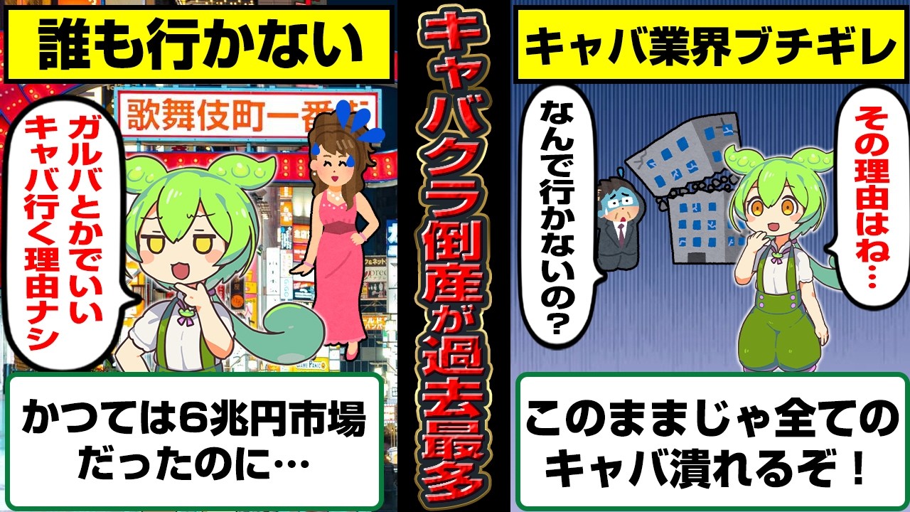 【悲報】なぜキャバクラ業界がオワコンになったのか？【ずんだもん】