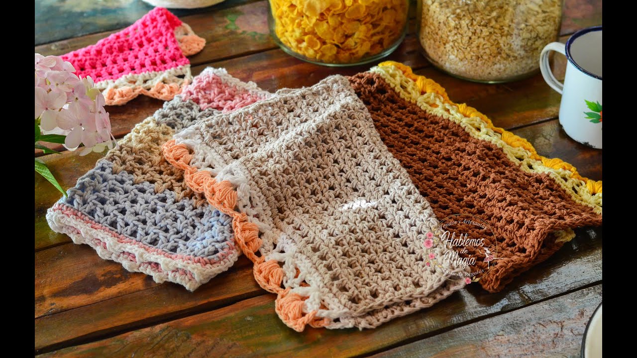 Kitchen cloths) Step by step in crochet 