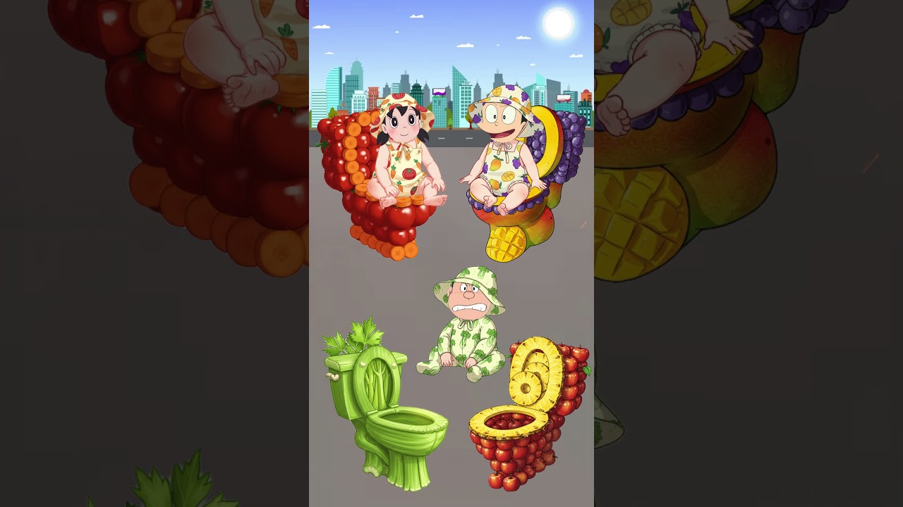 aftershock frenzy slot Chaien cướp bồn cầu hình trái táo và khóm của Nobita doraemon nobita shizuka suneo shorts