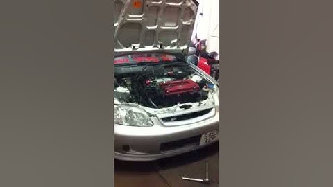 B18c6 civic coupe first start up open headers