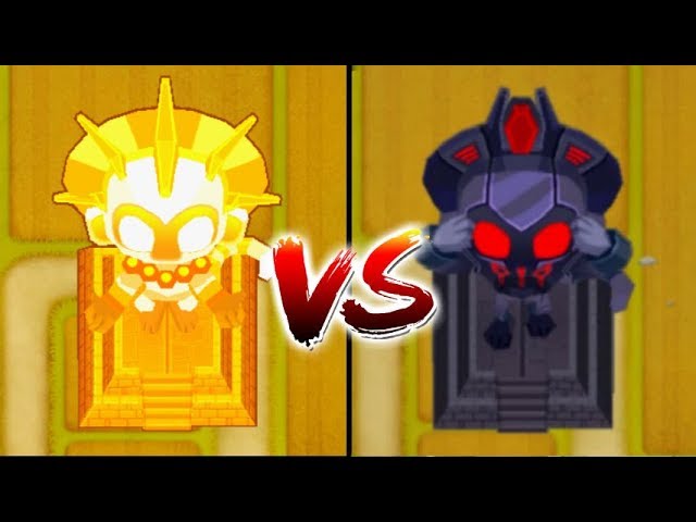 Max Dark Vengeful Monkey Temple Vs True Sun God Temple Bloons Td 6 Youtube - btd temple of the sun god roblox