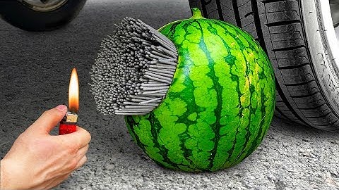 Crushing things with Car! 자동차로 바삭 바삭하고 부드러운 것을 분쇄! 실험용 자동차 vs 콜라, 환타 슬라임 캔디 토이 JCB 트랙터 오르비즈 수박 폭죽