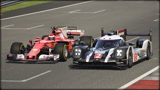 F1 ferrari vs porsche lmp1 prototype | silverstone