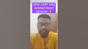 UPSC CAPF 2022 Detailed Result Declared 💥UPSC CAPF 2022 Cut Off🤯 | #shorts #capf #upsc #trending