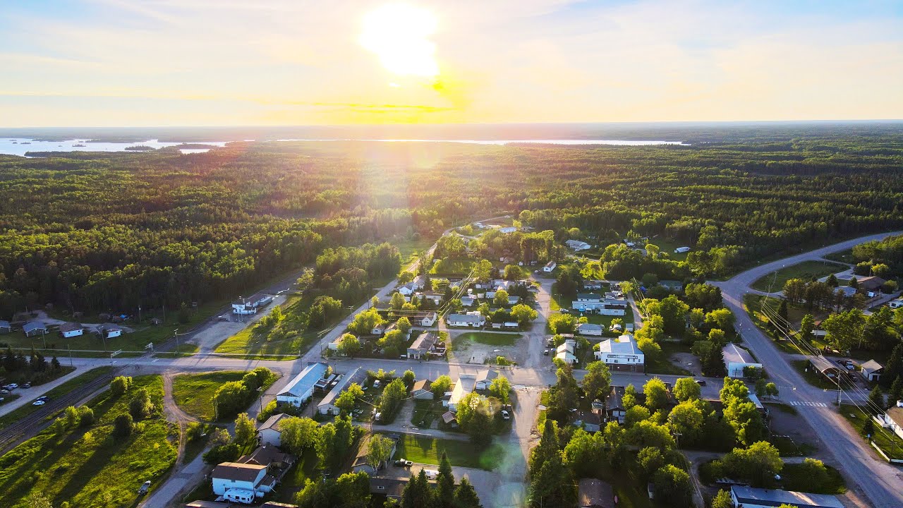 Cranberry Portage Northern Manitoba Golden Hour Panoramic Flight YouTube
