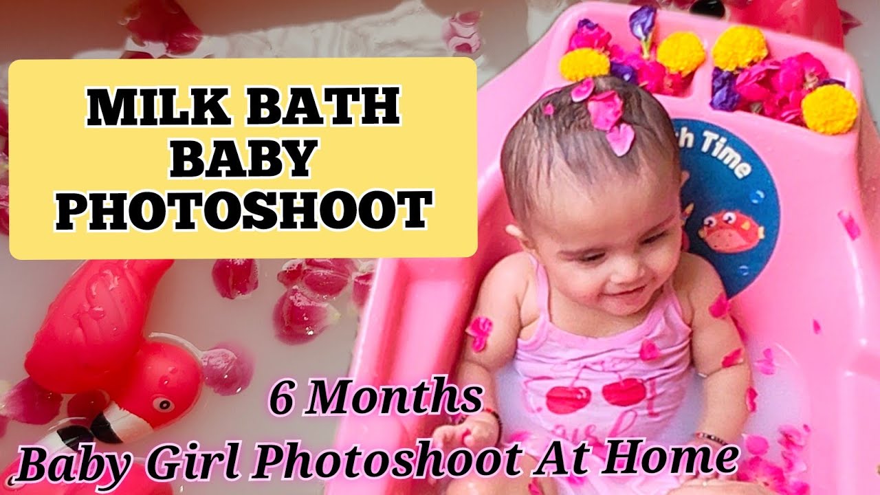 MILK BATH BABY PHOTOSHOOT 6 MONTHS Easy Baby Photoshoot Ideas at