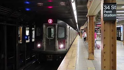 MTA New York City Subway Flatbush Avenue Bound R142 (2) Express Train @ 34 Street-Penn Station
