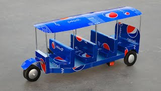 Make A Tuk Tuk Rickshaw With Pepsi Cans - Auto rickshaw - Cars At Home