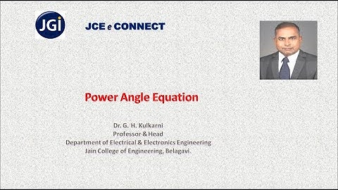 Alternator _Power Angle Equation _Non Salient Pole