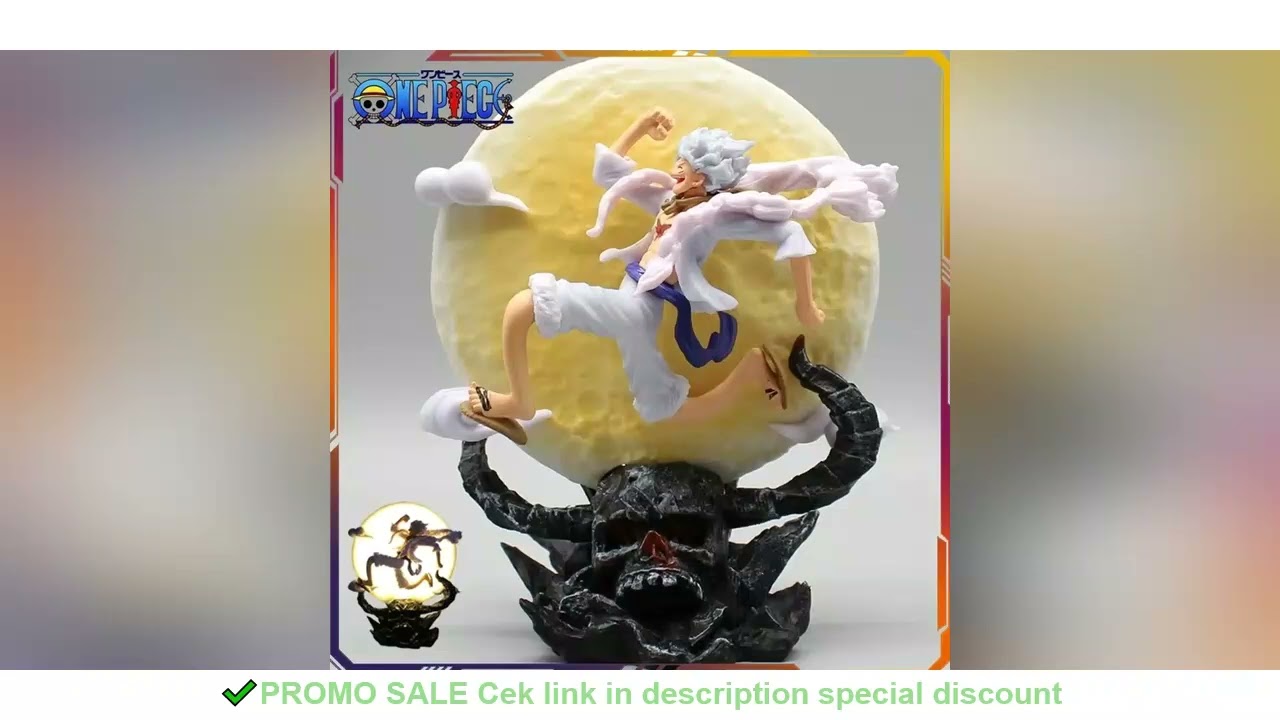 12cm One Piece Anime Figure Moon Fairy Nika Monkey D Luffy Gear 5 With Moon Light Action Figure Stat
