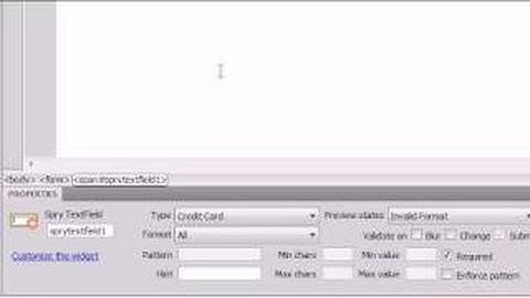 Dreamweaver CS4 Tutorial - 28 - Text Field Form Validation