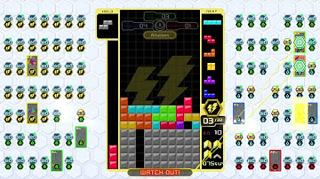 my tetris line clear sends 10 lines in tetris 99 teams!!!!