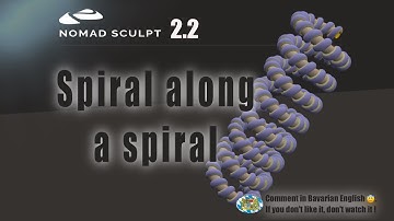 Nomad Sculpt - Spiral along a spiral - Wire - Textures - Tube - reproject - UV (V2.2 - 1.6.2025)