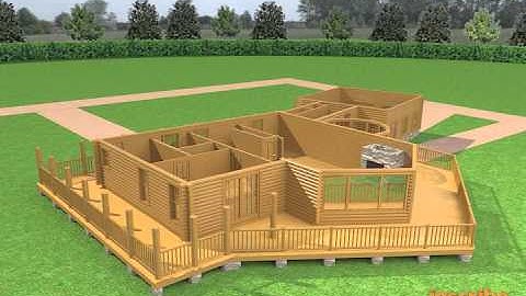 Log home material build animation | Custom Timber Log Homes