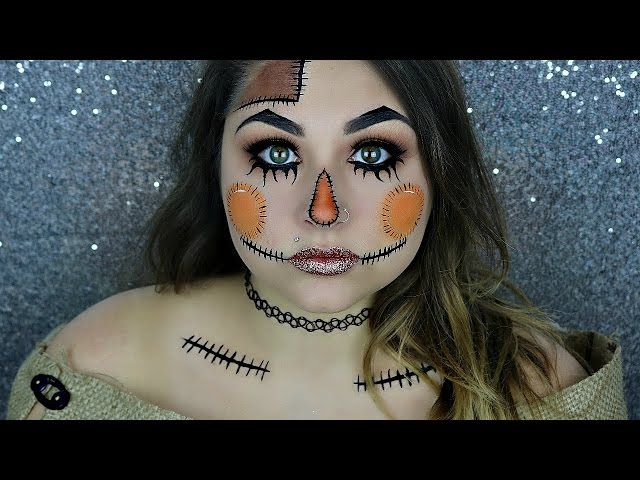 Cute Easy Scarecrow Makeup - Halloween Tutorial - Kindly Unspoken