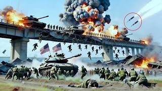 TODAY'S BREAKING NEWS! A US tank convoy of 500 vehicles on a bridge was completely destroyed.
