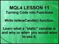 Mql4 Programming Lesson 9 Part#3 Understanding the For ...
