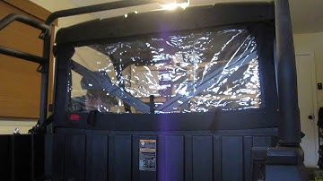 How to install a Sport Concept Mfg roll up vinyl rear window on a 2021 Polaris Ranger 1000 Premium