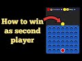connect 4 how to win a second player