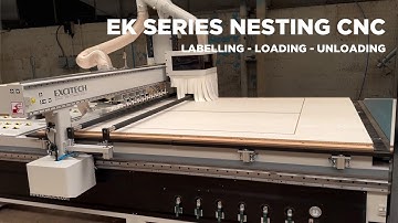 Nesting CNC Router with labelling, loading and unloading