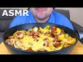 ASMR Roast Potatoes with Sausage, Cheese &amp; Onion Mukbang + Recipe  (Eating Sounds) 먹방