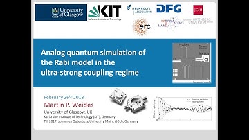 Martin P Weides - Analog quantum simulation of the Rabi model