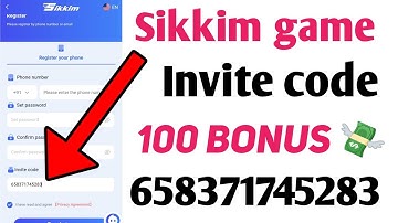 Sikkim game invite code/ Sikkim game special invitation code/ Sikkim game me log in kaise kare/