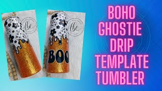 Boho Ghostie Drip Template Tumbler