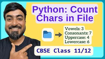 Count Character Types in a File using Python | Beginners Tutorial | CBSE Class 11 & 12