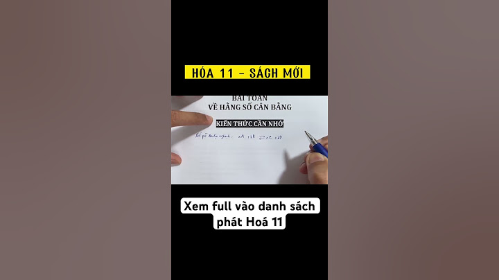 Các bài toán về hằng số cân bằng