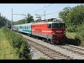 ESI086556 Train Slovenia locomotive SŽ 342-010 Povir osobní potniški vlak 슬로베니아 전기기관차 قاطرة كهربائية