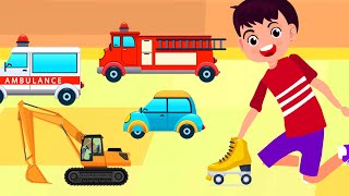 Big Wheels Song | Vehicles Song and Nursery Rhyme for kids