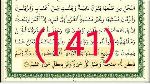 سورة الأنعام رقم الصفحة 141 مجود بصوت القارئ الشيخ أيمن سويد حفظه الله