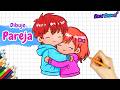 Cómo dibujar una PAREJA ENAMORADA - Dibujos paso a paso fáciles ❤️✨