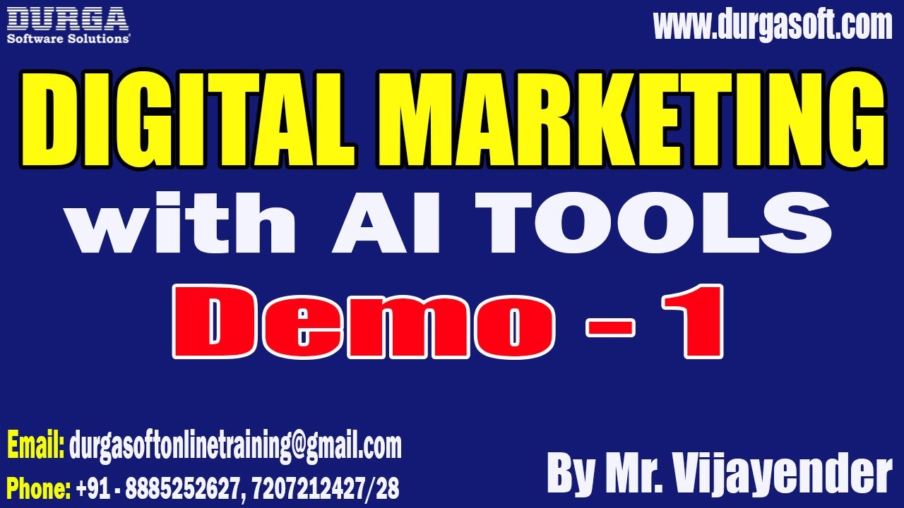 DIGITAL MARKETING with AI TOOLS tutorials || Demo - 1 || by Mr. Vijayender On 24-03-2025 @7PM IST