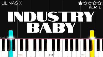 Lil Nas X - Industry Baby ft. Jack Harlow | EASY Piano Tutorial