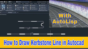 Kerbstone Line in AutoCAD with AutoLisp.