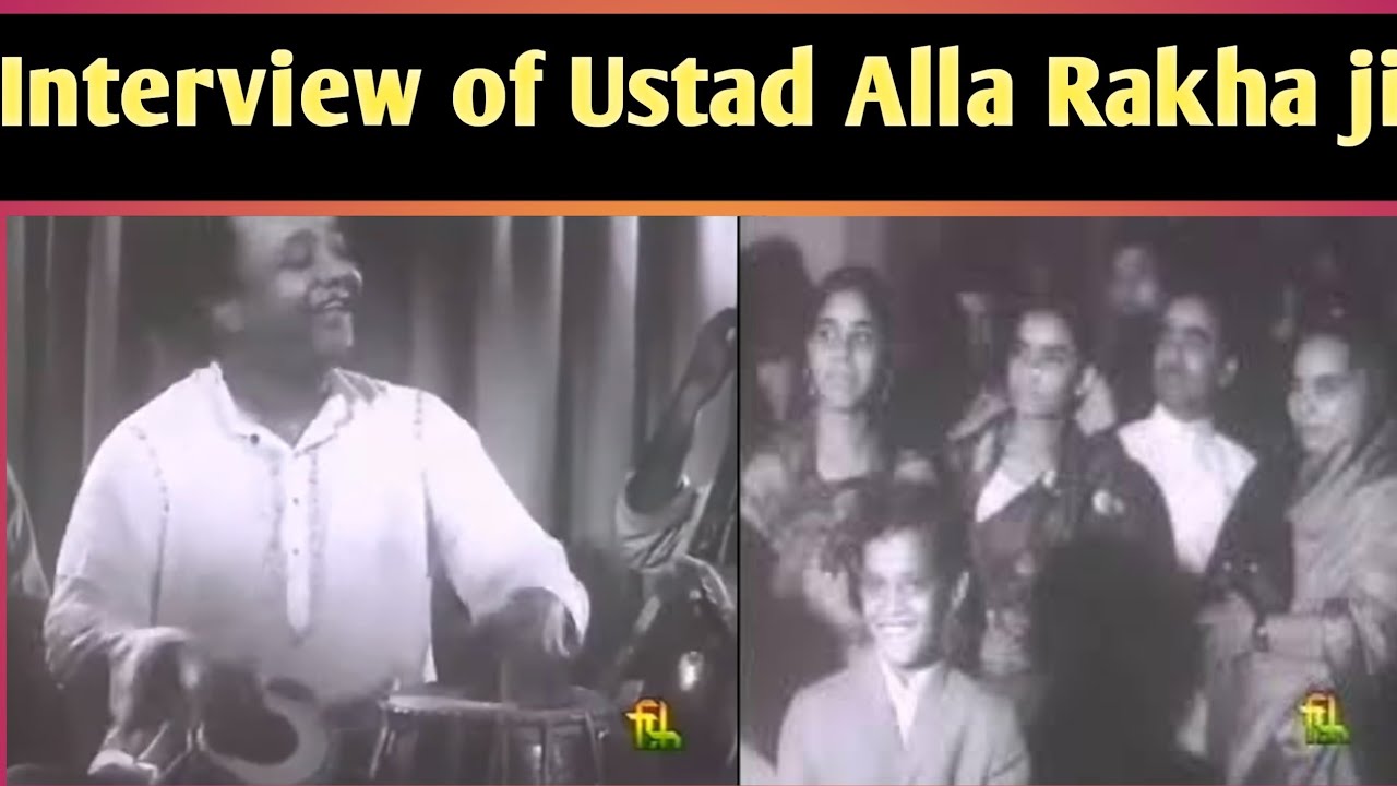Ustad Alla Rakha interview video 1970s 11 Matra Taal - YouTube