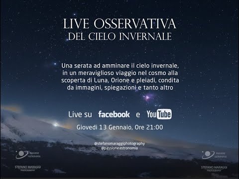 Live osservativa del cielo invernale