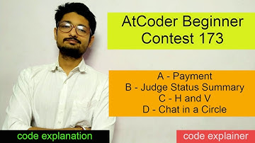 AtCoder Beginner Contest 173 || PROBLEM A, B, C, D || ATCODER