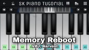Memory Reboot (VØJ, Narvent) - EASY Piano Tutorial on Mobile (Perfect Piano)