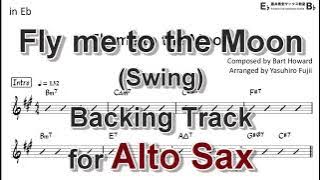 Fly me to the Moon - Backing Track with Sheet Music for Alto Sax