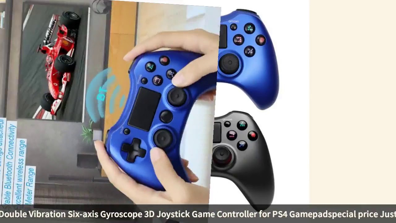 Wireless Bluetooth Game Controller for PS4 Double Vibration Six axis Gyroscope 3D Joystick Game C...