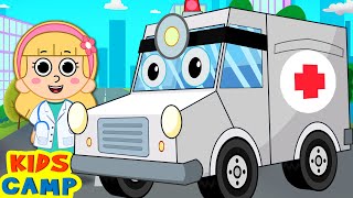street vehicles learning vehicles song for kids with professions kidscamp