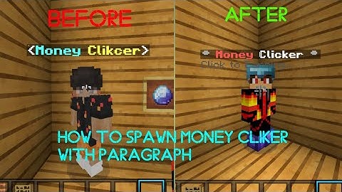 How to spawn Money and exp clicker slapper, With paragraph Craftsman #plugin #minecraftpe #craftsman