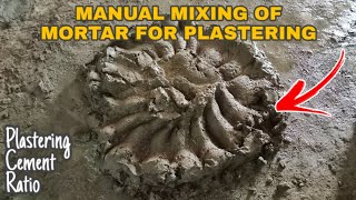 ACTUAL vs THEORITICAL - How to Plaster Wall | Plastering Cement Ratio | Mortar Manual Mixing
